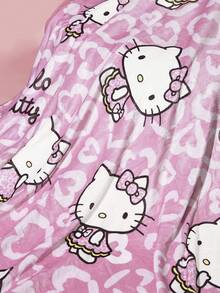 HELLO KITTY AND FRIENDS | SHEIN 1件可愛印花加厚毯，柔軟保暖，不易掉毛，多種尺寸，可用於沙發、床鋪、午休 - 西瓜粉 - 查看 6