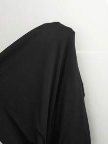 LYSMO 時尚性感黑色單肩女款上衣 夜店之夜 夏季迷人性感服飾 節慶上衣 女款夜店穿搭 - 黑色 - 查看 8