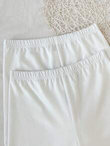 SHEIN 2 piezas Camiseta interior para niñas preadolescentes - Blanco - Ver 3