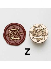1套A-Z字母蠟封印章，包含多款經典字母，黃銅印頭，適用於感謝卡/信封/禮品包裝/婚禮訂婚派對邀請函，附DIY說明書（26枚印章），返校季必備 - 多色 - 查看 25