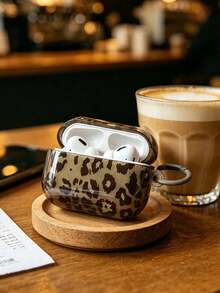 Semi-Transparent Coffee Brown Leopard Print Pro 3/2/1 & 4/3/2 Case With Keychain Loop, Protective Film Reminder, On-The-Go Stylish Accessory - Coffee Brown - View 15