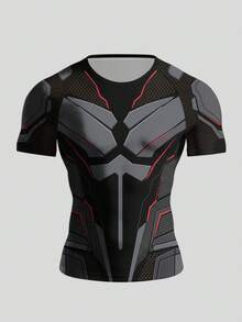 GymBeat Kaos Olahraga Kasual Serbaguna Pria dengan Desain Blok Warna untuk Perjalanan Sehari-hari, Gym - MultiWarna - View 3