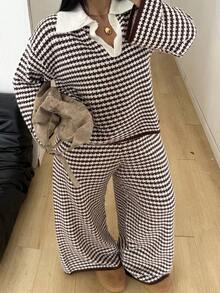 POPSWAY Women's Striped Knit Sweater Set, New Autumn/Winter - Multicolor - View 6