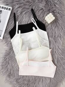 Girls' Camisole Bras, Undershirt Bralette For Teens, Adolescent Crop Top Bras For Developing Breasts Bralettes For Girls Fall Winter - Multicolor - View 5