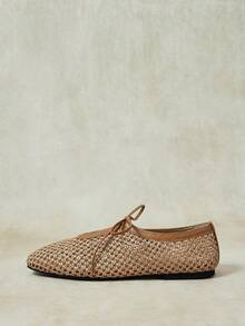 Styleloop Señoras, Uñas de Sauce, Hebillas, Zapatos Planos. - Camel - Ver 3
