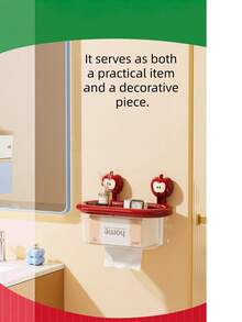1PC SuctionCup WallMounted NoDrill Waterproof TissueBox HolderMultifunctional Storage Organizer For Bathroom Toilet Kitchen Durable - Multicolor - View 9