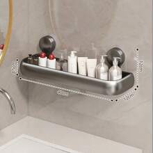 Suction Cup Bathroom Storage Rack, No-Drilling Bathroom Sink Wall-Mounted Toilet Storage Shelf, Bathroom Toilet Handwashing Station Storage Rack. - A - View 12
