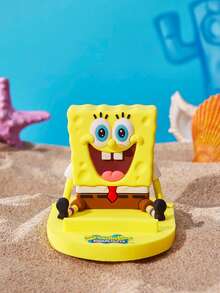 SpongeBob SquarePants | Joivida 1PC Cartoon Phone Stand Holder, Cute Cartoon Print, PVC Material, Universal Compatible, Adjustable Viewing Angle, Video Watching Stand, For Office Workers, Compact And Portable - Multicolor - View 12