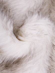 Autumn/Winter Girls' Stylish Fur Patchwork Jacket, Big Tween Girl' Gentle Ribbed Waist-Cinched Short Jacket, Large Raccoon Fur Zipper Top, Tween GirlsSnug Fit Thickened Fleece Cuff Versatile Sweet Winter Top - White - View 6