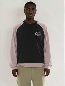 FORM&CHAOS Men's Autumn/Winter Long Sleeve Colorblock Crew Neck Streetwear Sweatshirt - Multicolor - View 7