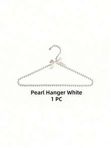 1/5 PCS Plastic Faux Pearl Bow Clothes Hangers White Luxury Garment Hanger For Wedding Dress Closet Storage. - View 8