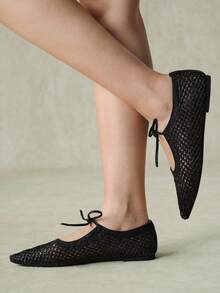 Styleloop Ladies, Willow Nails, Buckles, Flat Shoes. - Black - View 10
