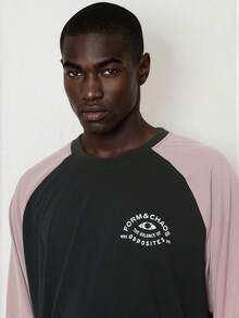 FORM&CHAOS Men's Autumn/Winter Long Sleeve Colorblock Crew Neck Streetwear Sweatshirt - Multicolor - View 6