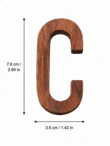 Cirelle 1 buah Dekorasi Huruf Alfabet 3D Kayu Walnut Solid, Bisa Diletakkan Sendiri & Dipasang di Dinding untuk Rak, Meja, Dekorasi Ruangan Rumah, Hadiah - warna-warni - View 27