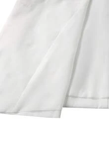 Manfinity Mode Men's White Deep V-Neck Versatile Classic Double-Breasted Design Business Casual Home Commute Daily Suit Vest - White - View 3