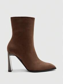 CUCCOO BIZCHIC Classic Western-Style Women's Low-Heeled Platform Boots, Suitable For Daily And Festive Occasions In Autumn And Winter - Coffee Brown - View 2