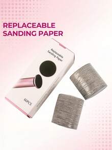 60/120Pcs Replacement Foot File Sanding Belts, 80/100/180 Grit Coarse & Fine Abrasive Strips. Refills For Electric Foot Callus Remover Machine, Efficiently Peel Dead Skin And Hard Skin On Heels And Toes - Multicolor - View 6