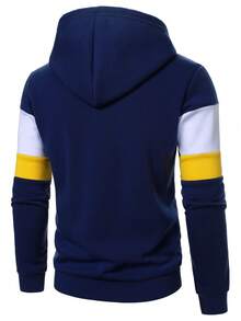Manfinity Homme Men's Letter Print Drawstring Hooded Casual Everyday Long Sleeve Sweatshirt - Multicolor - View 2