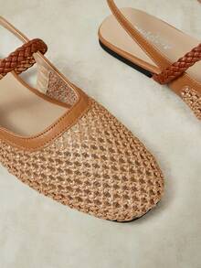 Styleloop Ladies, Willow Nails, Buckles, Flat Shoes. - Brown - View 7