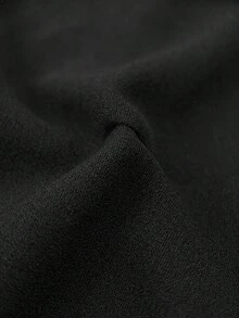 NU&NOW Setelan 2 Potong Slim Fit Slim Fit Warna Hitam Ukuran Plus untuk Kerja dan Perjalanan, Atasan Kemeja Patchwork & Celana Panjang Lurus, Cocok untuk Musim Gugur. - Hitam - View 7