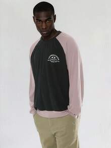 FORM&CHAOS Men's Autumn/Winter Long Sleeve Colorblock Crew Neck Streetwear Sweatshirt - Multicolor - View 3