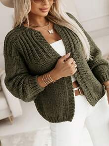 Louniche Women's Fashionable Versatile Commuter Cardigan, Autumn/Winter - Green - View 5