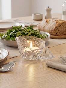 Haus Hana 1pc Light Luxury Style Transparent Glass Seashell Candle Holder Decorative Accessory For Romantic Candlelit Dinner Photography Prop - multicolor - View 14