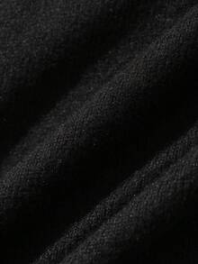 DAZY 女款半排扣長袖修身緊身T恤 - 黑色 - 查看 7