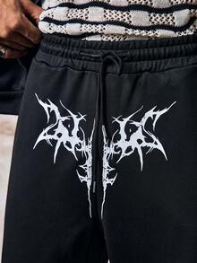 Skyrend Men Fashion Street Zip-Up Hoodie With Dual Hoods And Mask, Sweatpants Set, Fall Clothes Grunge - Black - View 9