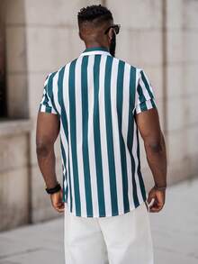 thenoahjr thenoahjr Kemeja Pria Blok Warna Striped - MultiWarna - View 2
