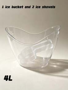 Acrylic Beverage Storage Ice Bucket And Ice Scoop Set, Ideal For Drinks, Kitchen Use, Dinners And Parties - View 14