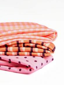 MUSERA 多色多入裝印花髮箍 夏季秋季節日慶典適用 - 粉色 - 查看 3