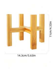 Bamboo Wood Plant Stand Rack 4 Legs Floor Flower Pot Holder Display Shelves For Indoor Outdoor Garden Patio Decorative Home Furniture - Yellow - View 10