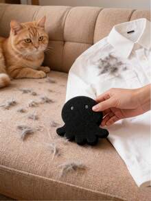 2/6Pcs Reusable Octopus‑Shape Laundry Hair Remover Balls, Wet & Dry Use Washing Machine Lint Catcher, Washable Pet Hair Catcher For Cat Dog Fur Lint Fuzz Removal, Anti‑Tangle Multi‑Functional Laundry Cleaning Tool - black - View 2