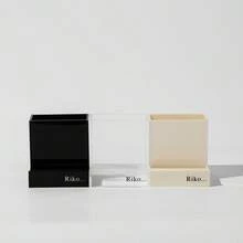 Haus Hana Transparent Milky White And Black Pen Holder With Minimalist And Stylish Functional Storage Design, Featuring A Phone Stand And A Sense Of Design - View 8