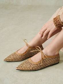 Styleloop Ladies, Willow Nails, Buckles, Flat Shoes. - Brown - View 6