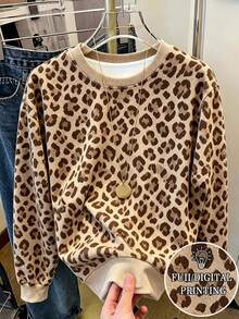 Resyla Women's Autumn Casual Leopard Print Sweatshirt - Multicolor - View 1