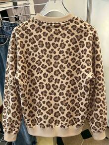Resyla Women's Autumn Casual Leopard Print Sweatshirt - Multicolor - View 2