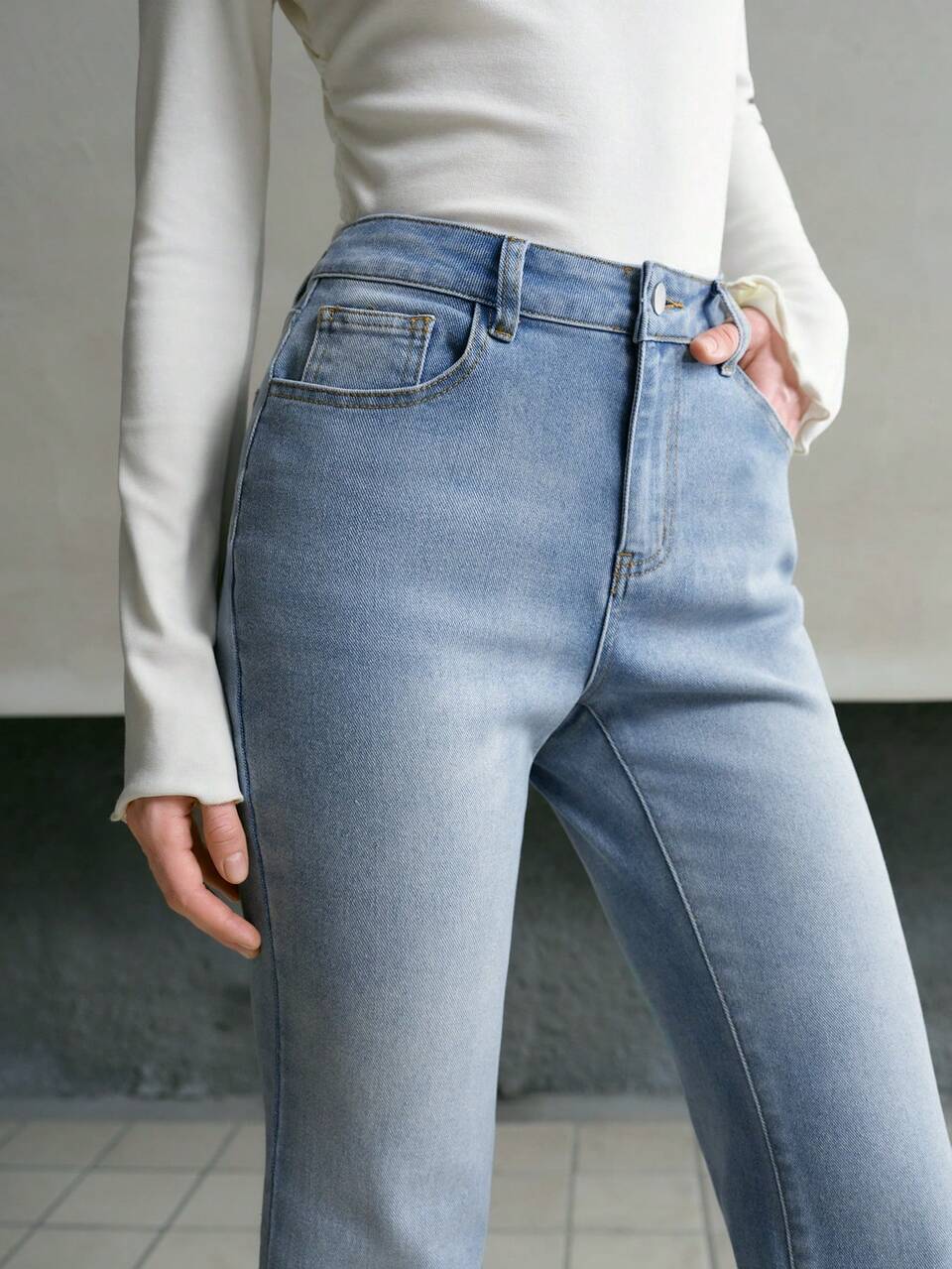 MOTF WOMEN'S SPRING/SUMMER SEXY WASHED FLARE LEG JEANS