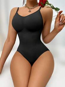 1pc Seamless Women's One-Piece Shapewear - Black - View 5