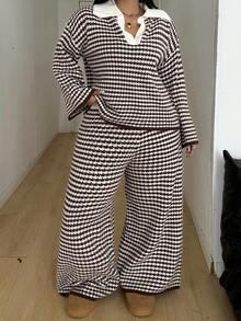 POPSWAY Women's Striped Knit Sweater Set, New Autumn/Winter - Multicolor - View 1