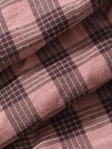 DAZY Autumn Plaid Loose Women's Loungewear Jumpsuit - Pink - View 7
