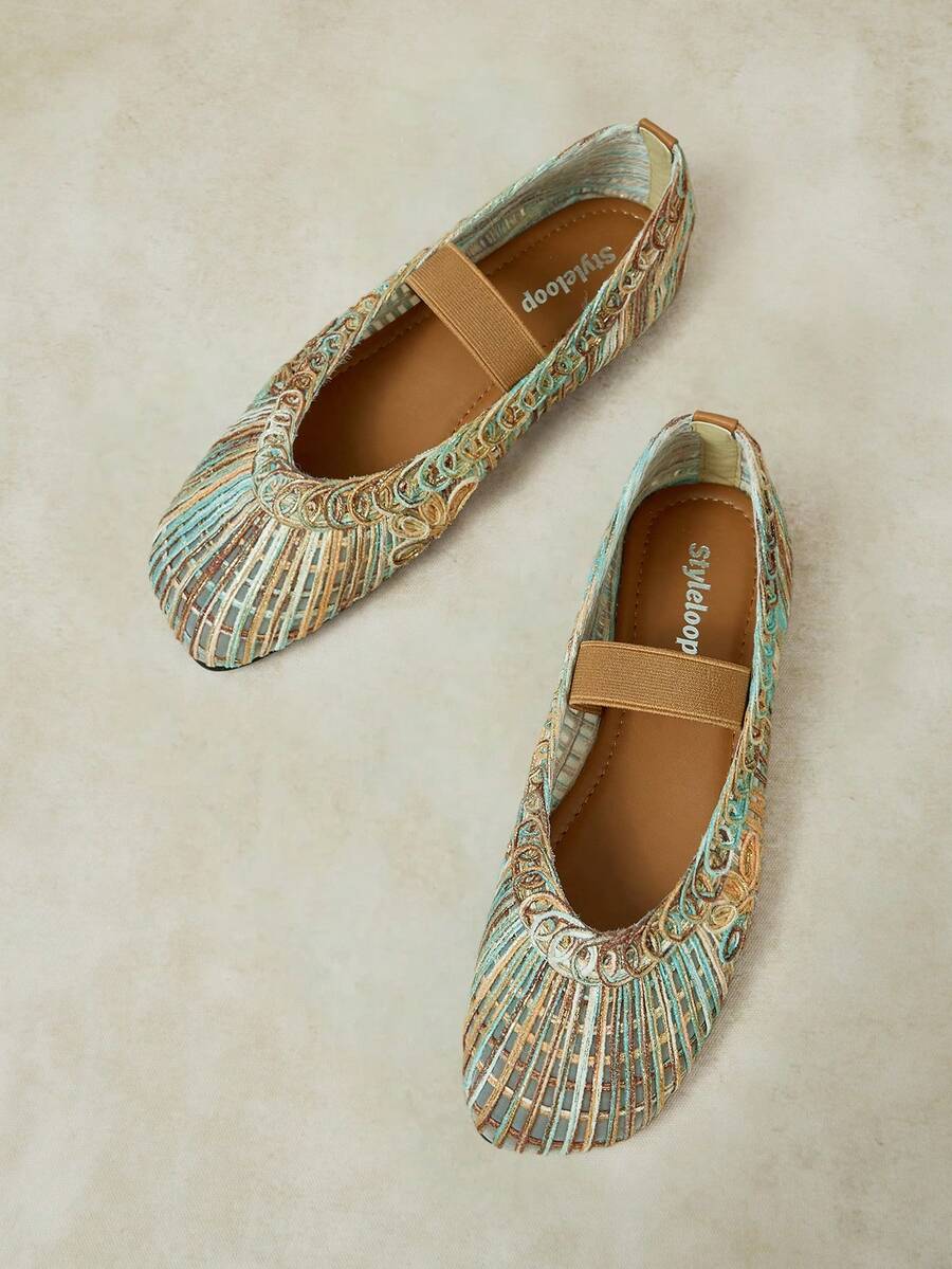 Styleloop Ladies, Willow Nails, Buckles, Flat Shoes. Fall Shoes - Multicolor - View 1