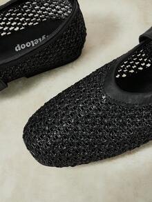Styleloop Ladies, Willow Nails, Buckles, Flat Shoes. - Black - View 9