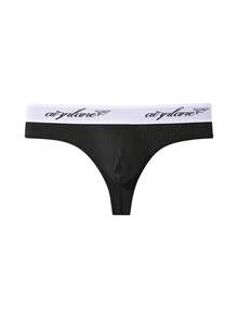 Manfinity Underwear&Sleepwear Basics 5件組男士字母印花腰帶丁字褲內褲 - 彩色 - 查看 8