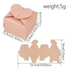 50pcs Gift Box, Small Business Supplies, Packaging Box, Wedding Decoration, Wedding Gift, Gift Box, Wedding Supply, Wedding Party Favor, Gift Box, Wedding Banquet Decoration, Back To School Valentine Day - Multicolor - View 3