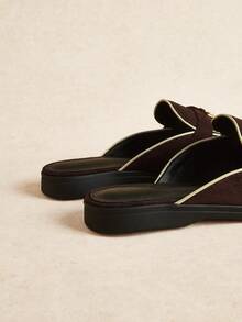 Rosivie Women's Daily Travel Versatile Fashion Casual Mules Flats - Chocolate brown. - View 10