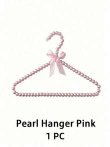 1/5 PCS Plastic Faux Pearl Bow Clothes Hangers White Luxury Garment Hanger For Wedding Dress Closet Storage. - View 9