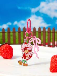 Strawberry Shortcake X SHEIN 1PC Rose Red Bow Keychain Earphone Pendant Decorative Accessories Bag Pendant - Multicolor - View 5