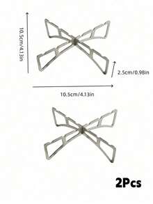 Haus Hana 2Pcs/4Pcs/6Pcs Cross Steaming Rack & Pot Holder, Stainless Steel Material, Stable Support Design, For Steaming Food And Heat Insulation, Suitable For Home Kitchen, Outdoor Camping, Picnic And Barbecue Gathering - View 13